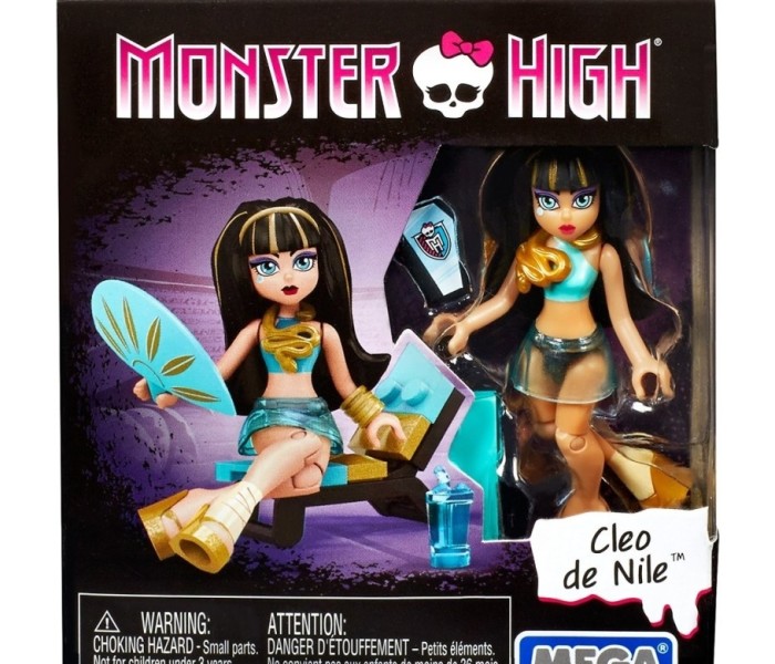 Промо-фото набора Mega Bloks Monster High Gore-Geous Throne Pack с фигуркой Клео де Нил