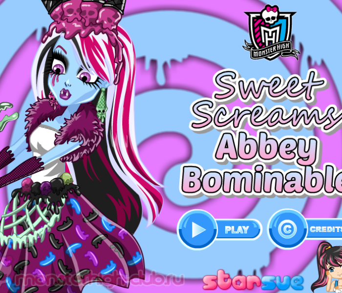 Одевалка Эбби Боминейбл «Sweet Screams/Сладкие Крики» — игры Monster High
