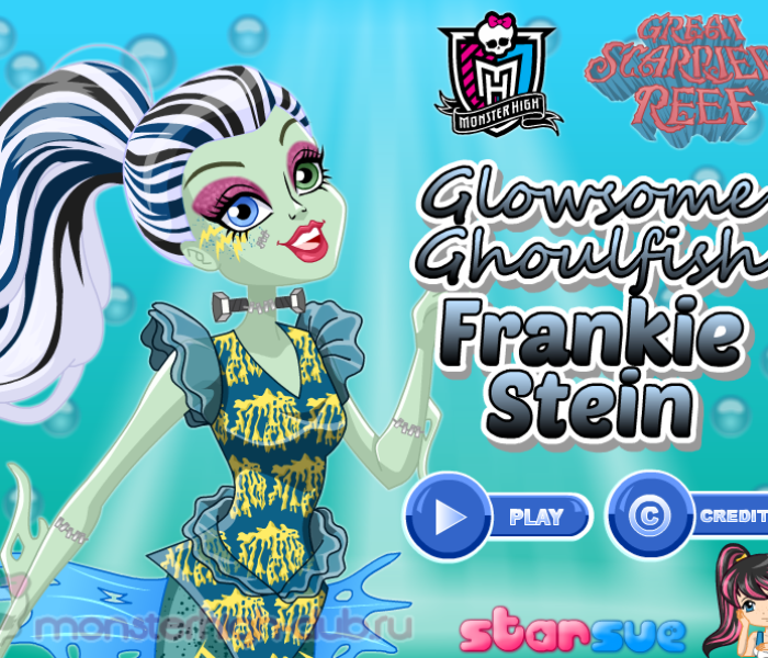 Одевалка Френки Штейн «Great Scarrier Reef / Glowsome Ghoulfish» — игры Monster High