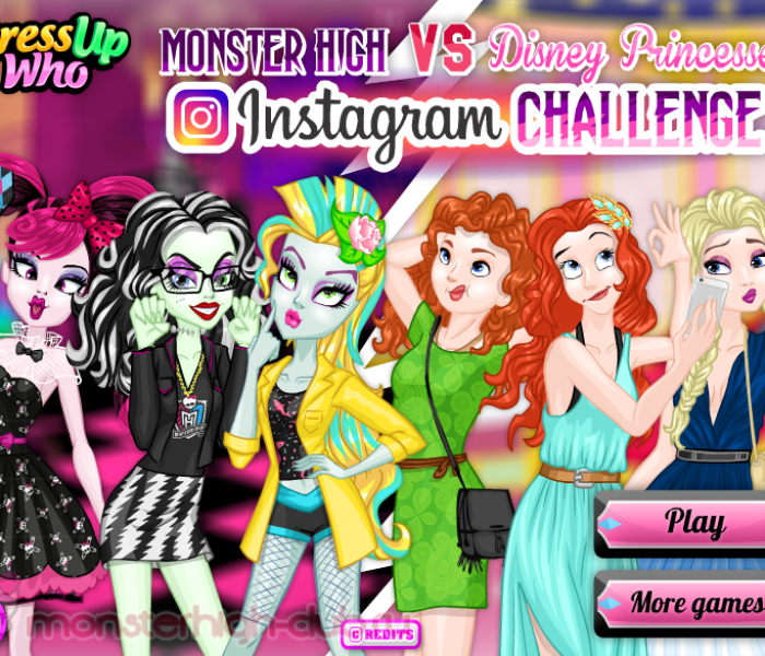 Monster High Vs Disney Princesses Instagram/Состязание на лучшее селфи — игры Монстер Хай