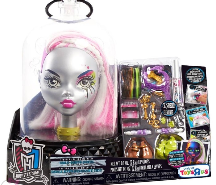 Промо-фото нового набора Monster High Gore-Geous Ghoul Anti-Styling Head (Silver)