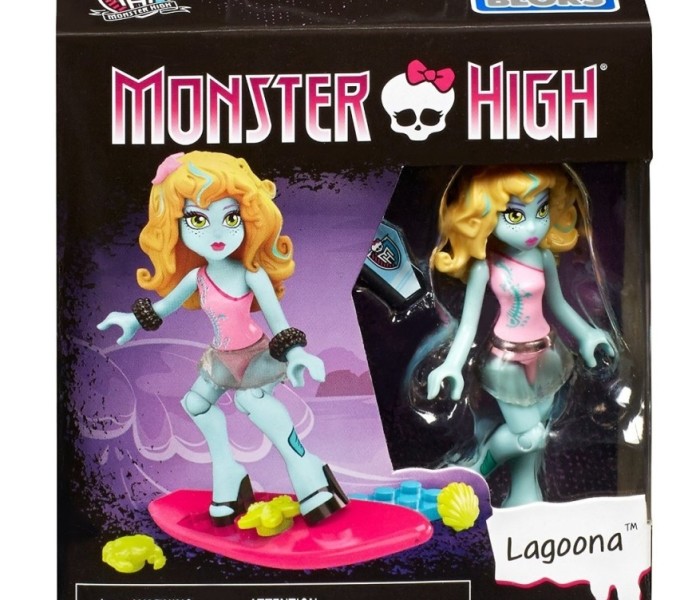 Промо-фото набора Mega Bloks Monster High: Fintastic Surfing Pack с фигуркой Лагуны Блю